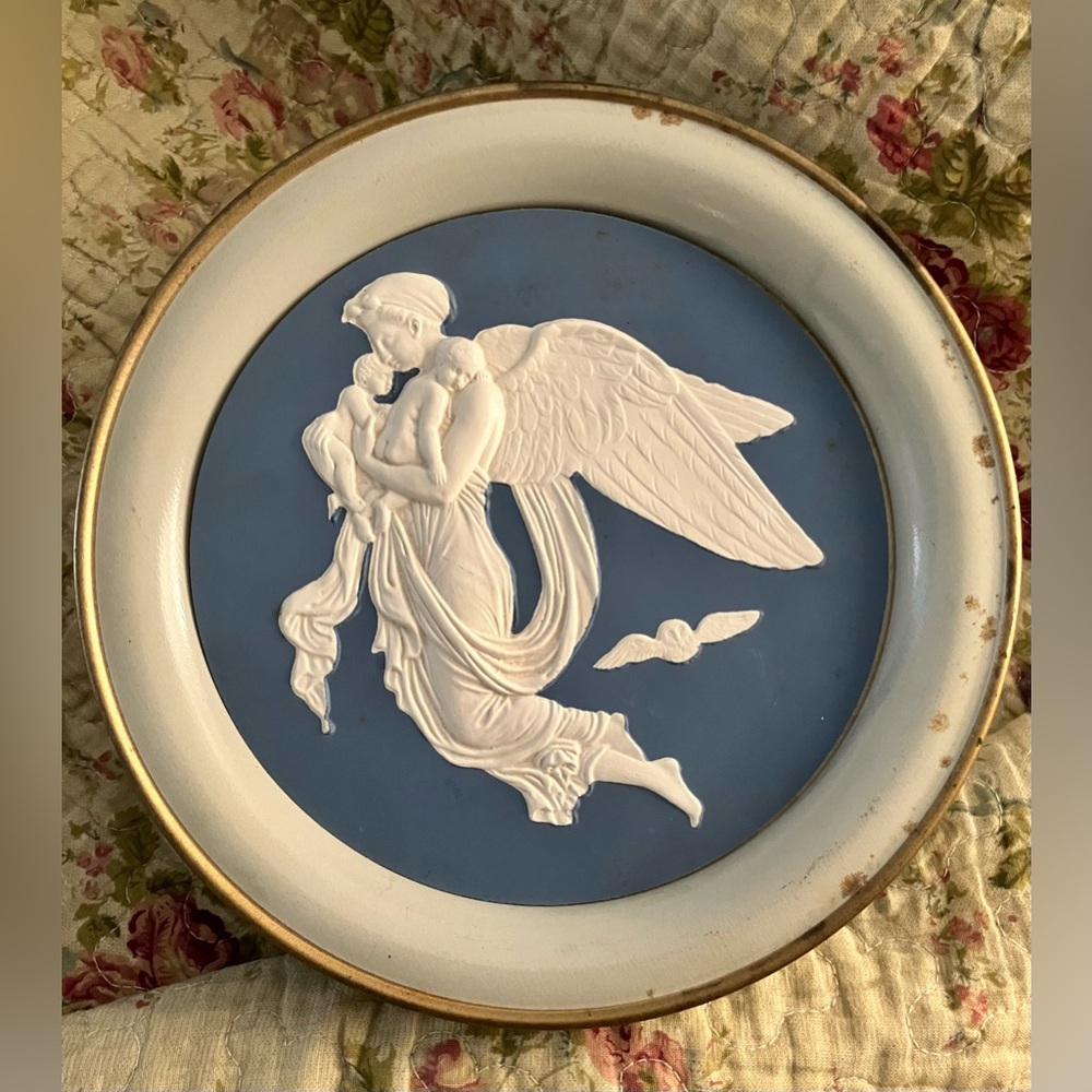 Round Vintage Athena fruitcake tin
